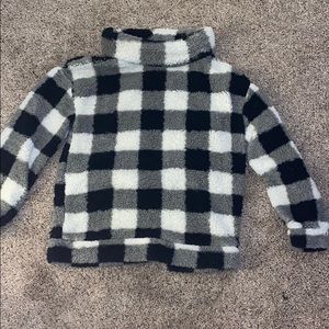 White & Black Checkered Sherpa